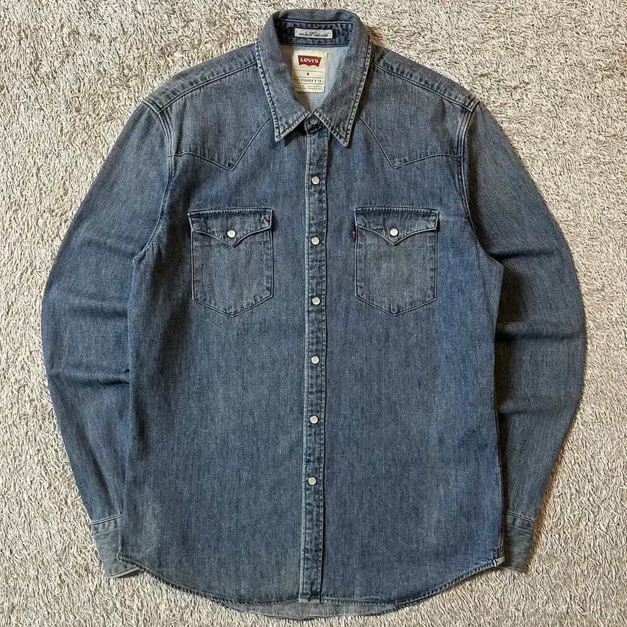 [M] 리바이스 LEVIS 웨스턴 투포켓 데님 셔츠 중청