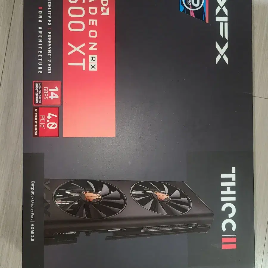 그래픽카드 xfx rx5600xt 풀박스 팝니다. rtx2060급