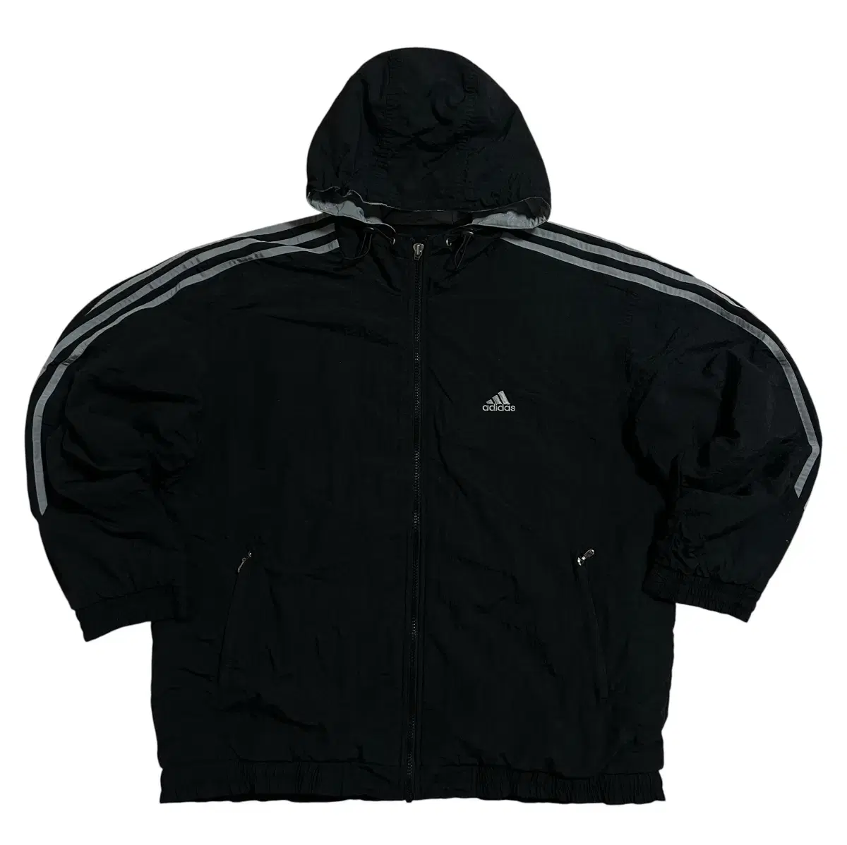 Adidas Black Grey Old School Quilted Jumper(105)