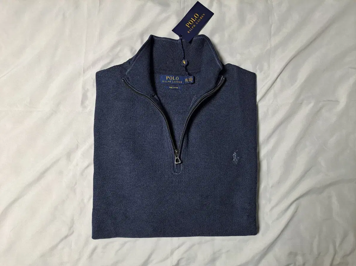 (new/XXL) Polo Ralph Lauren Pima Cotton Half-Zip Navy Heathered