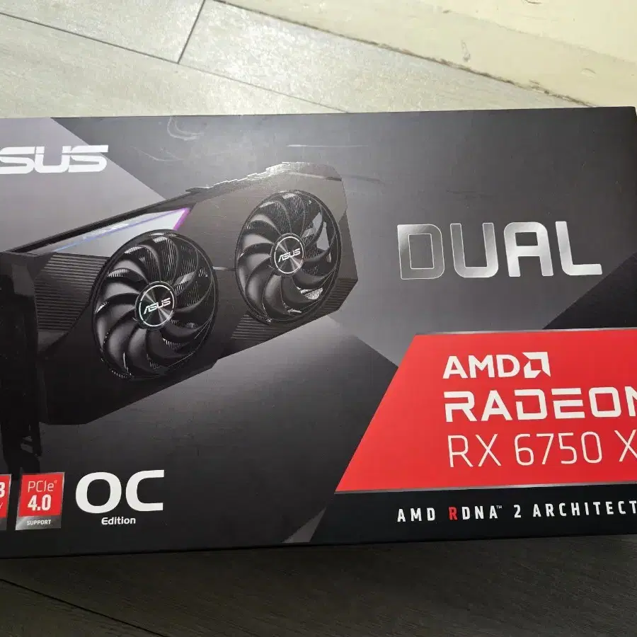 ASUS DUAL 라데온 RX 6750 XT O12G OC D6 12GB