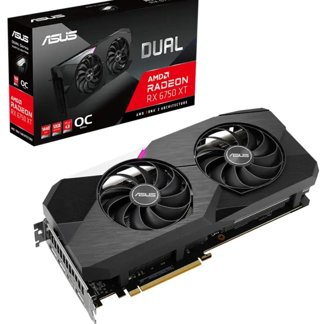 ASUS DUAL 라데온 RX 6750 XT O12G OC D6 12GB