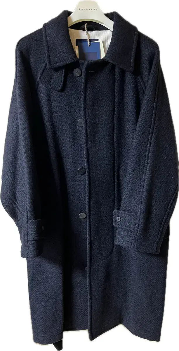 Document Donegal Balmacan Coat Navy M New