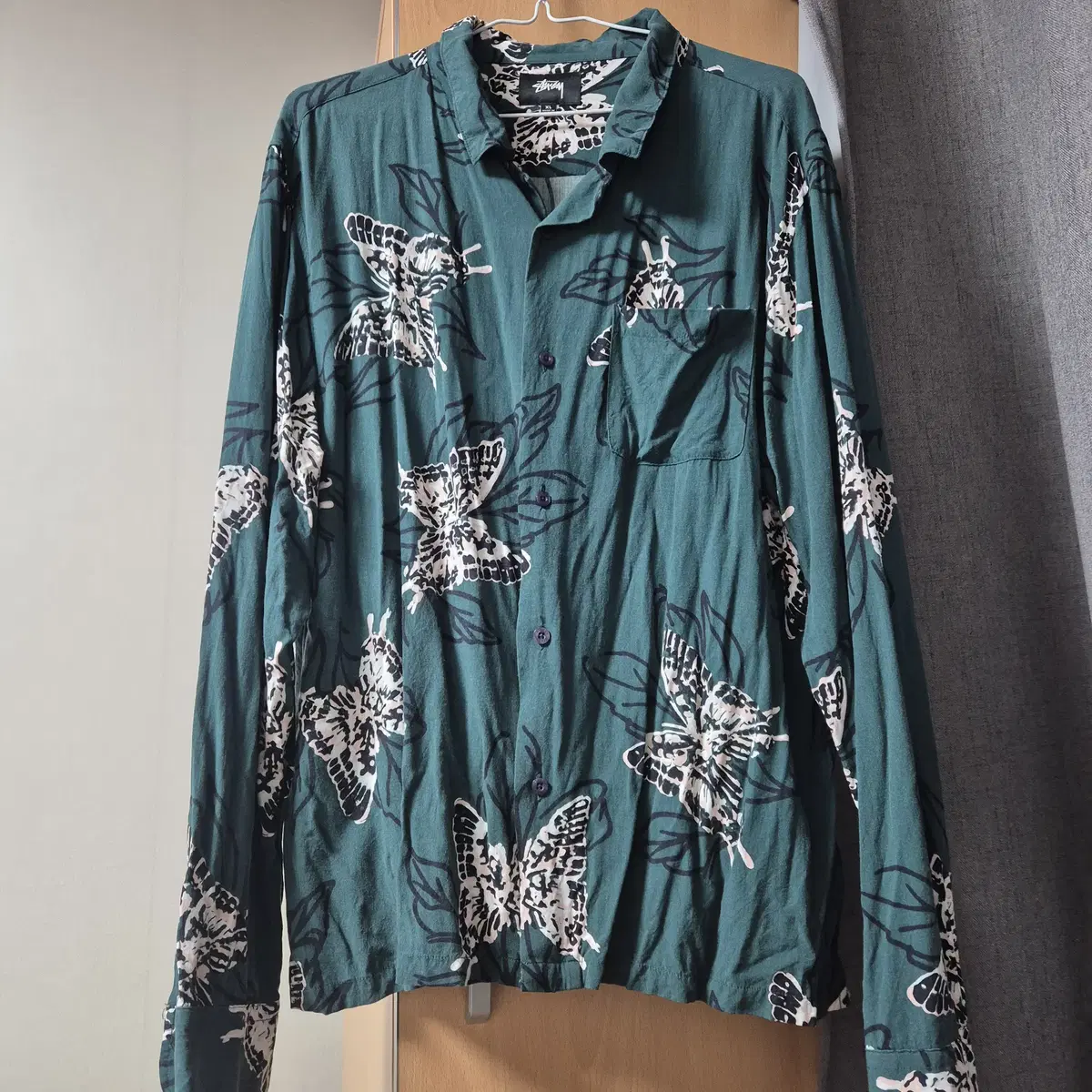 [XL] Stussy Butterfly Rayon Shirt for sale.