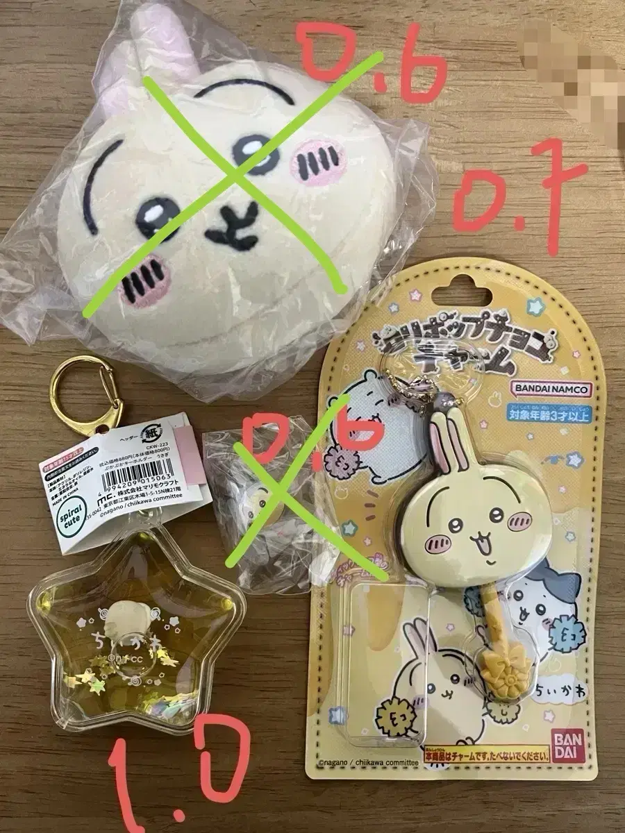 Usagi Pukapuka Keyring, Usagi Choco Charms