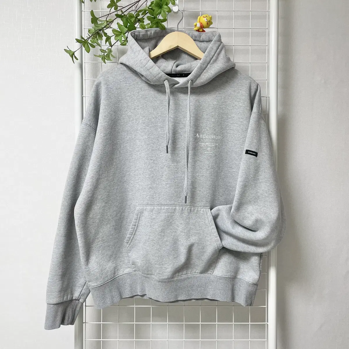 Anderson Bell Cignature Patch Hoodie Gray WK-0077