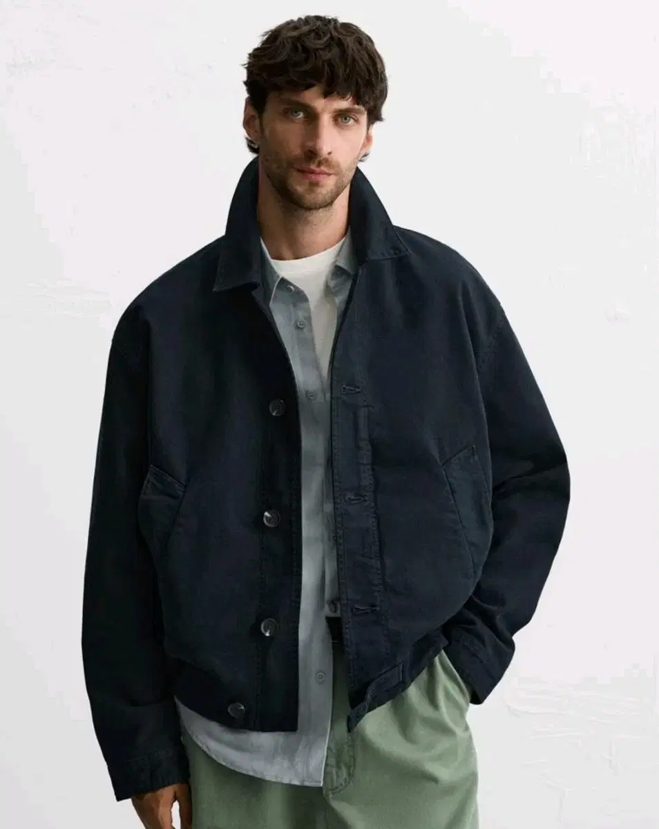 Zara Canvas Structure Jumper Jacket