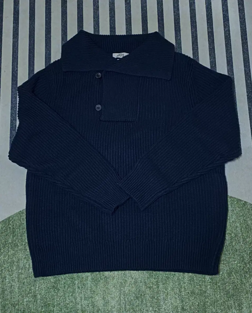 COS Men's Sailor Collar Wool Knit Sweater M