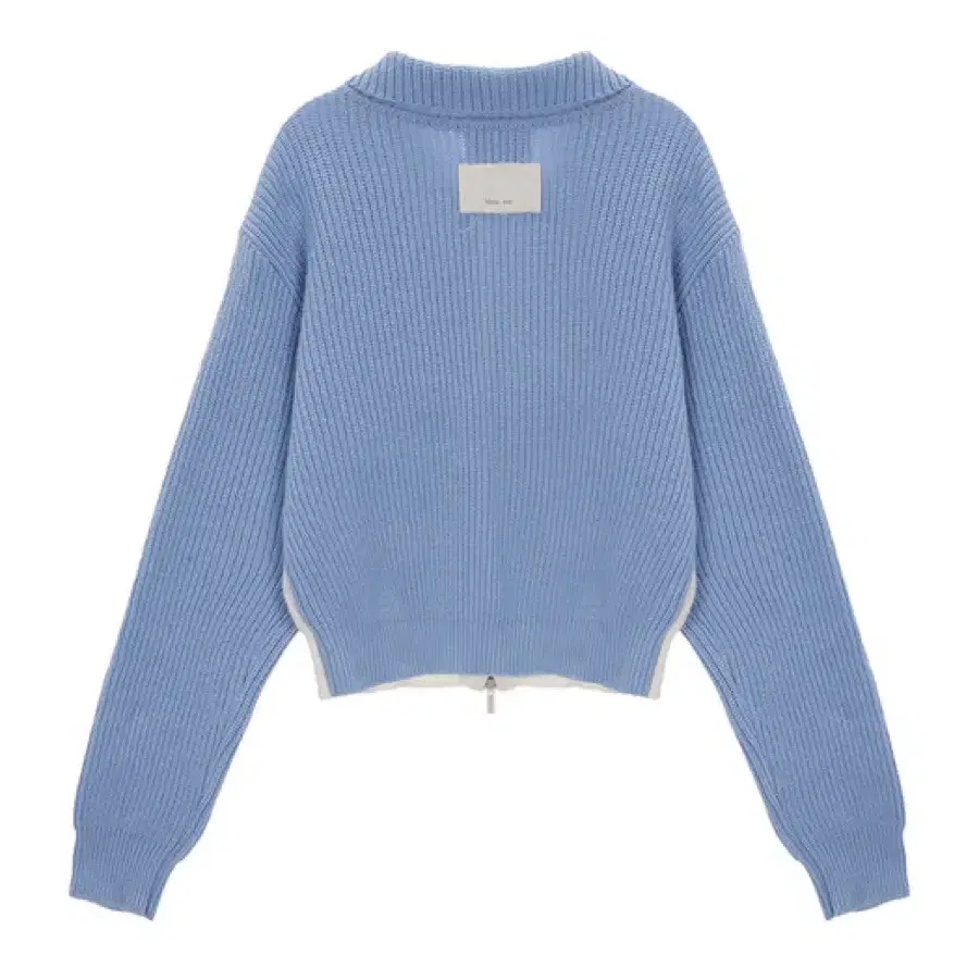 마뗑킴 니트 집업 SNOWFLAKE KNIT ZIP UP IN BLUE