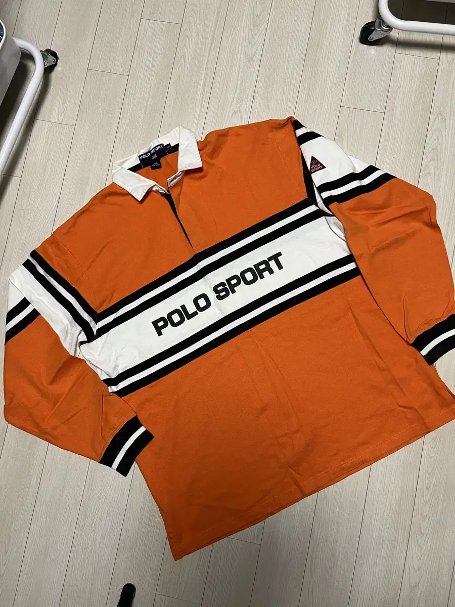 90sPolosportBig LogoKara Shirt XL