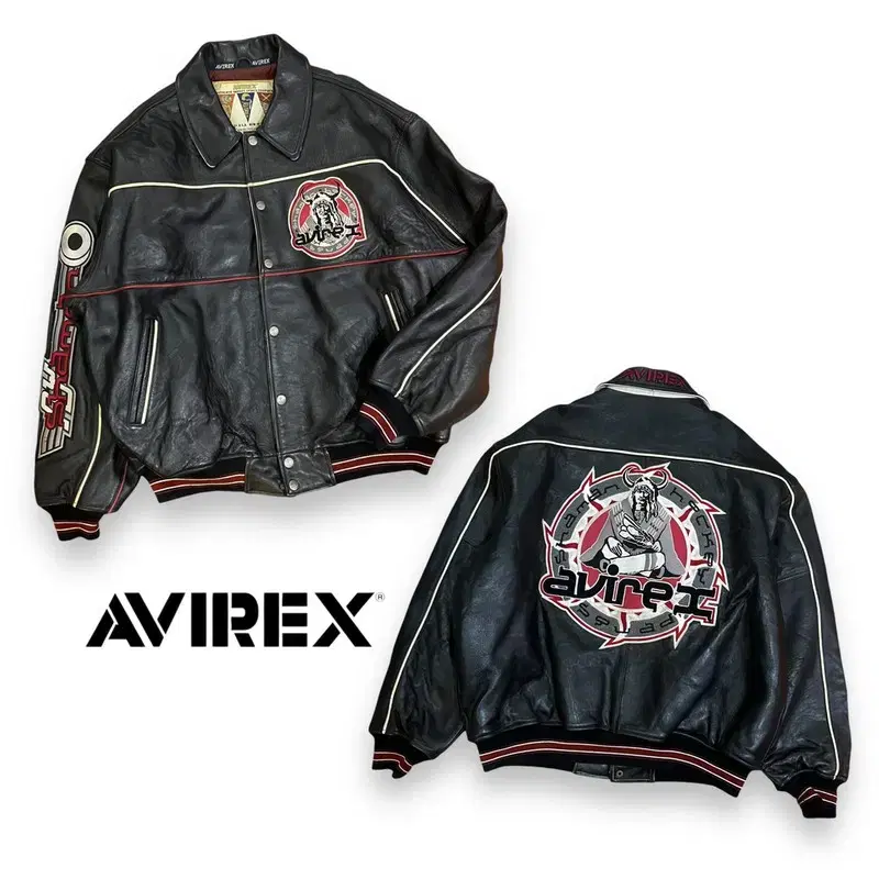 Avyrex 90s Vintage Varsity Leather Jacket Y08081