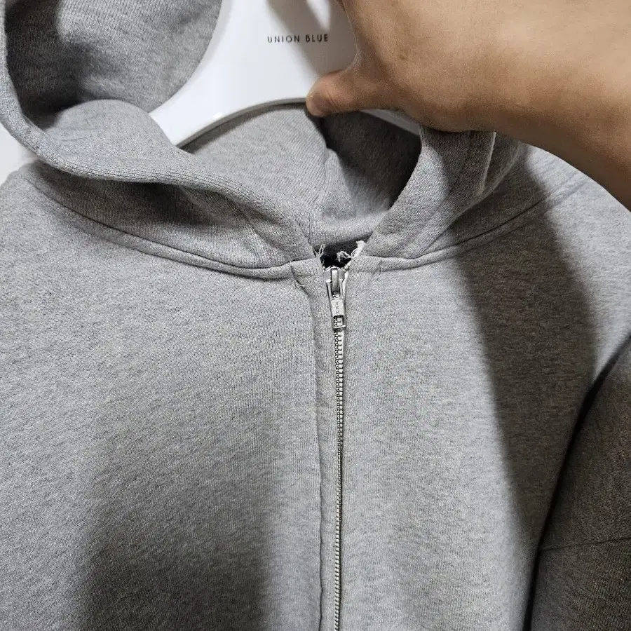 준느 JNE T16 Grey Pleat Zip-up Hoodie L사이즈