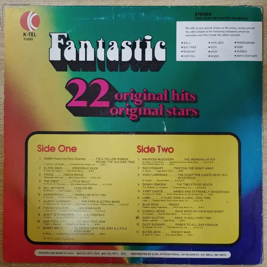 V.A: 22 ORIGINAL HITS 음반 (LP 턴테이블 오디오 앰프