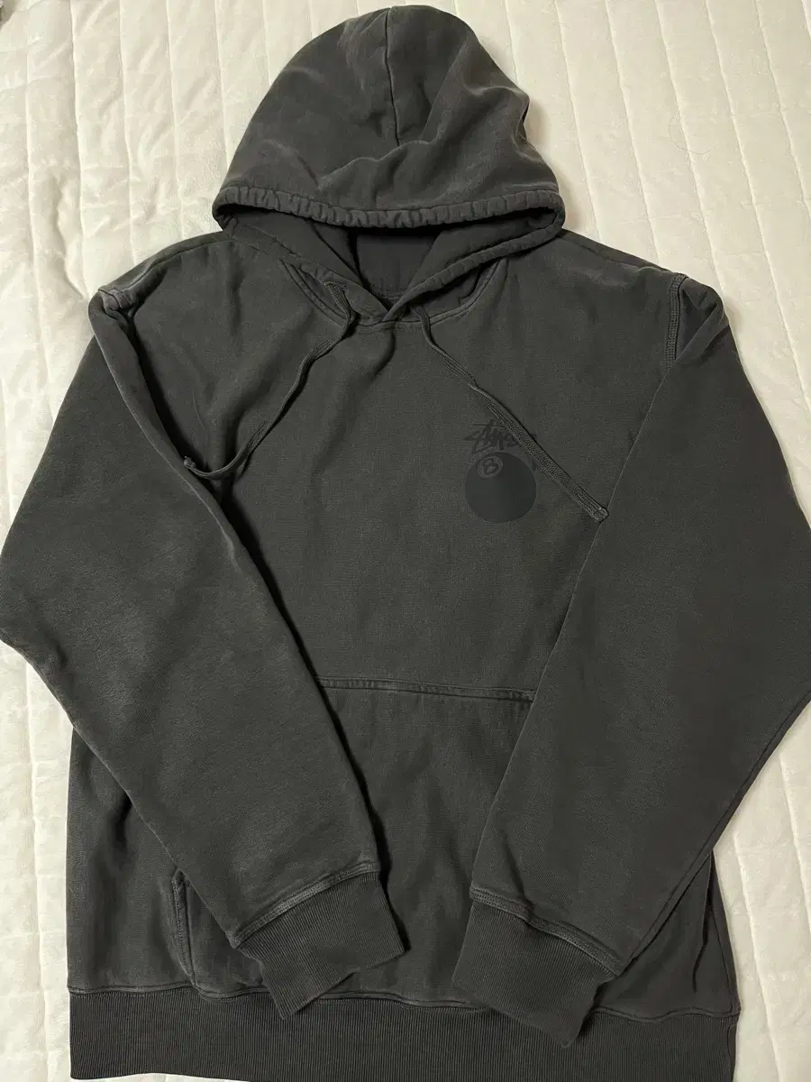 Stussy 8-Ball Pigmented Hoodie Black Size L