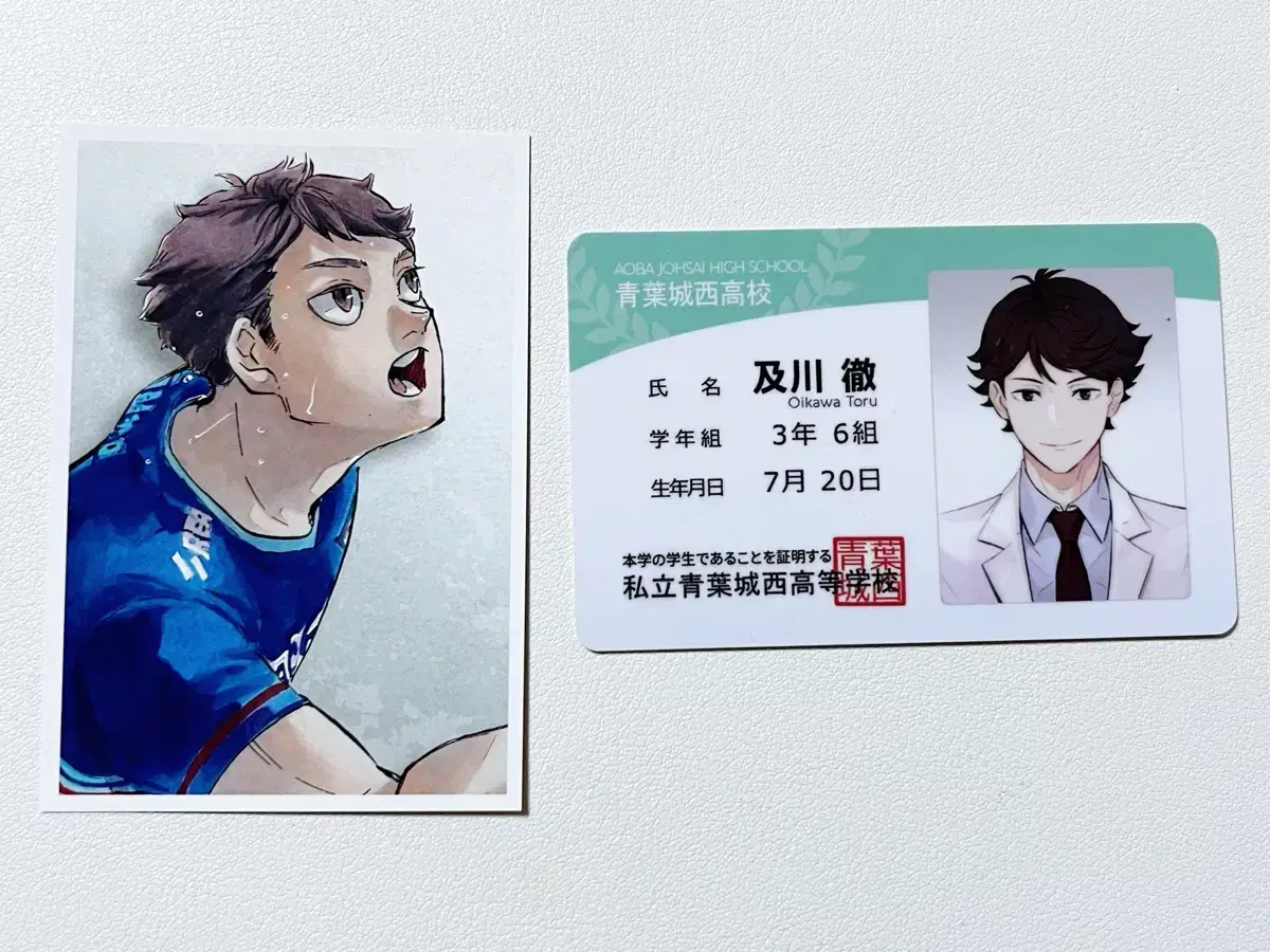 Haikyuu Oikawa Toru Memories Snap Photo Card Student ID Card