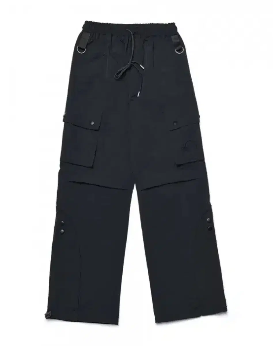 [2]Denim Split Cargo Pants Black