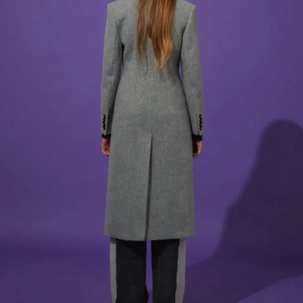 쟈니헤잇재즈 BLOCK DOUBLE COAT - GREY