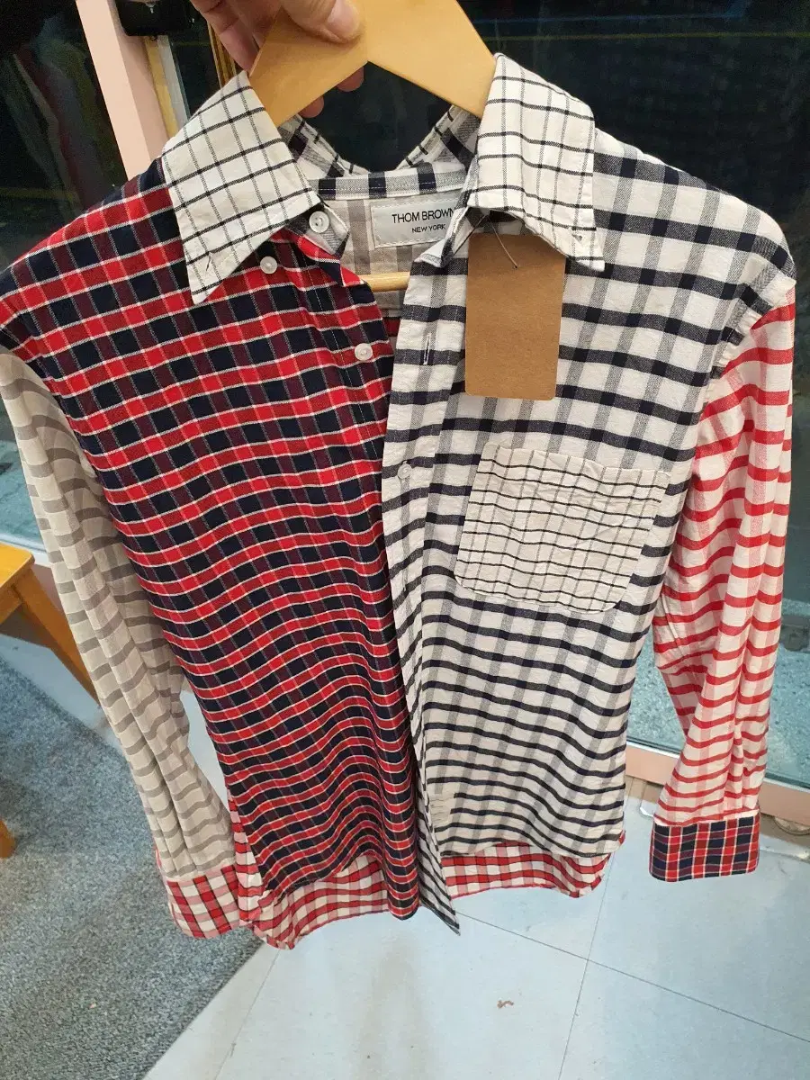 Thom Browne Shirt Check Southern 2 Shirt Long Sleeve American Men's Long Sleeve Long Sleeve Tee Vintage Rare