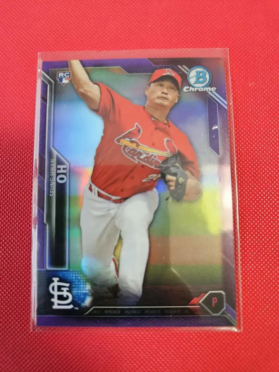 오승환 2016 Bowman Chrome 퍼플 리플렉터 루키 카드