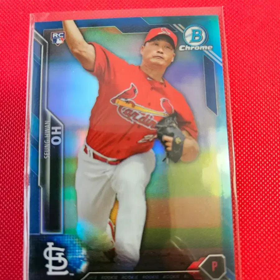 오승환 2016 Bowman Chrome 블루 리플렉터 루키 카드