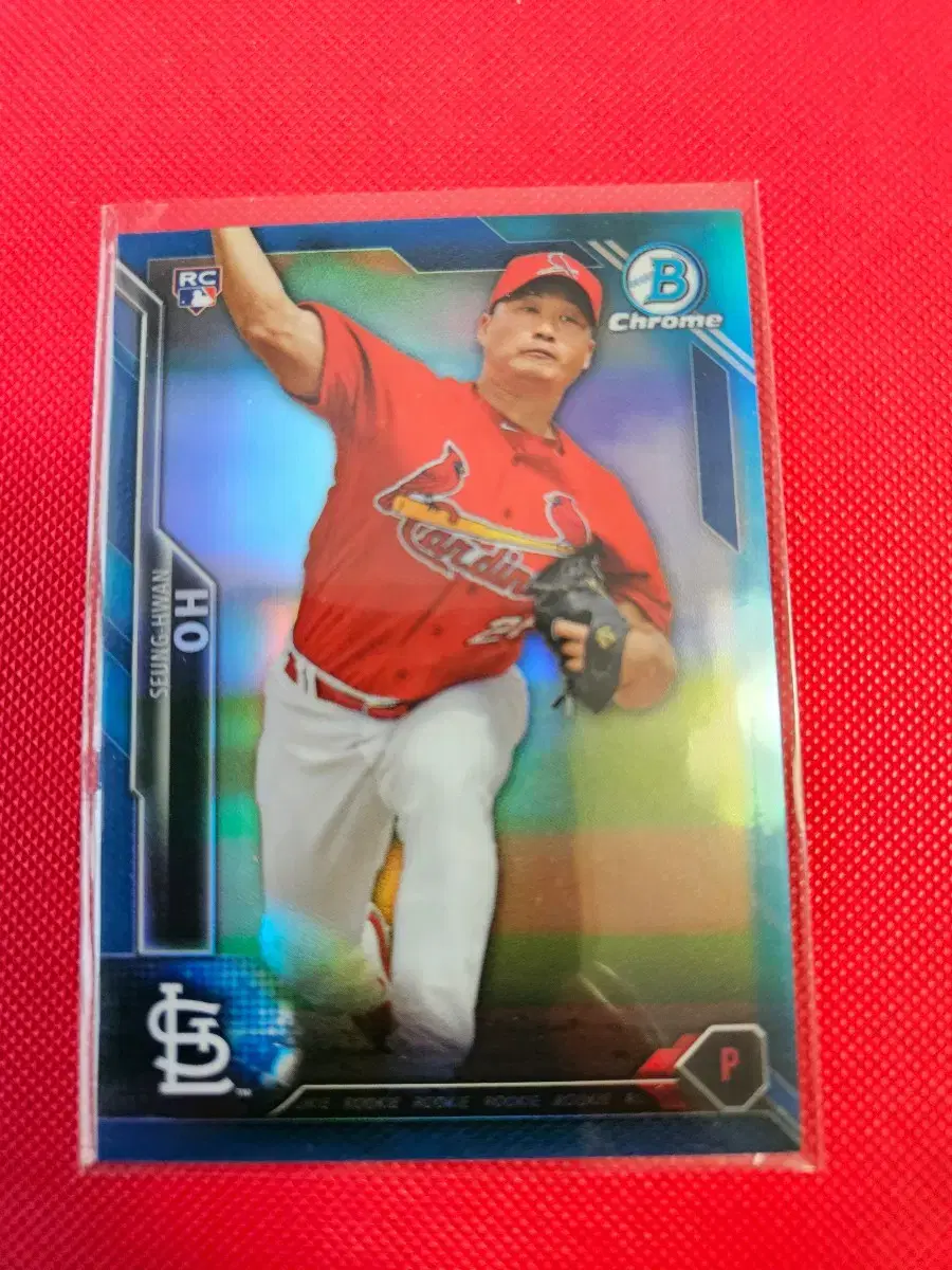 오승환 2016 Bowman Chrome 블루 리플렉터 루키 카드