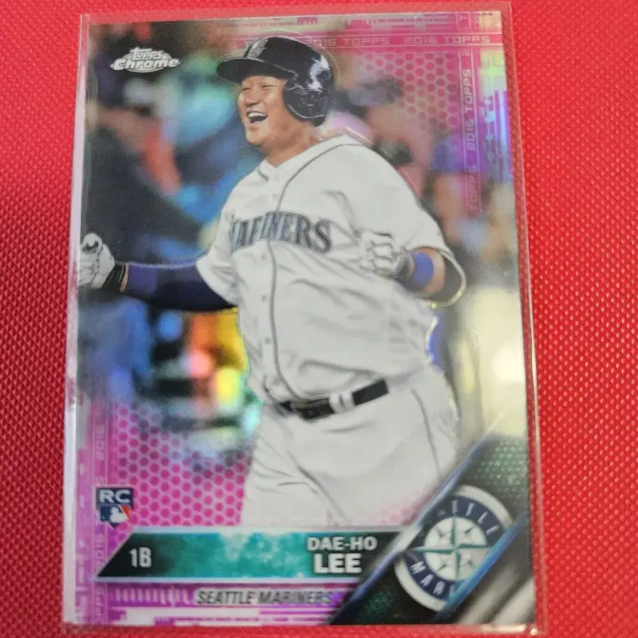 이대호 2016 Topps Chrome 핑크 리플렉터 루키 카드