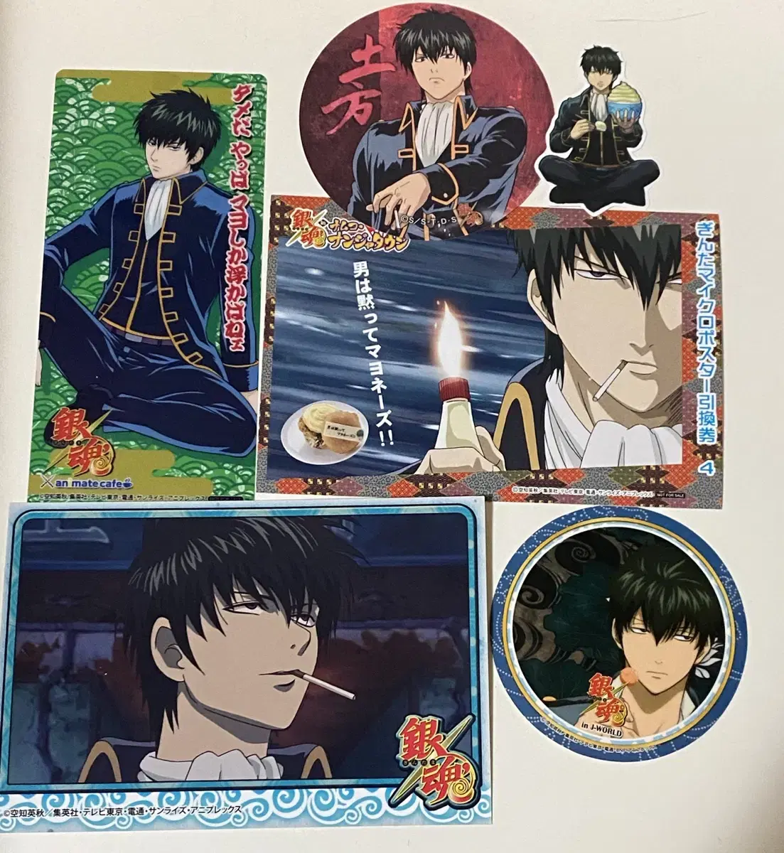 Gintama Hijikata Collection postcard Paper Coaster