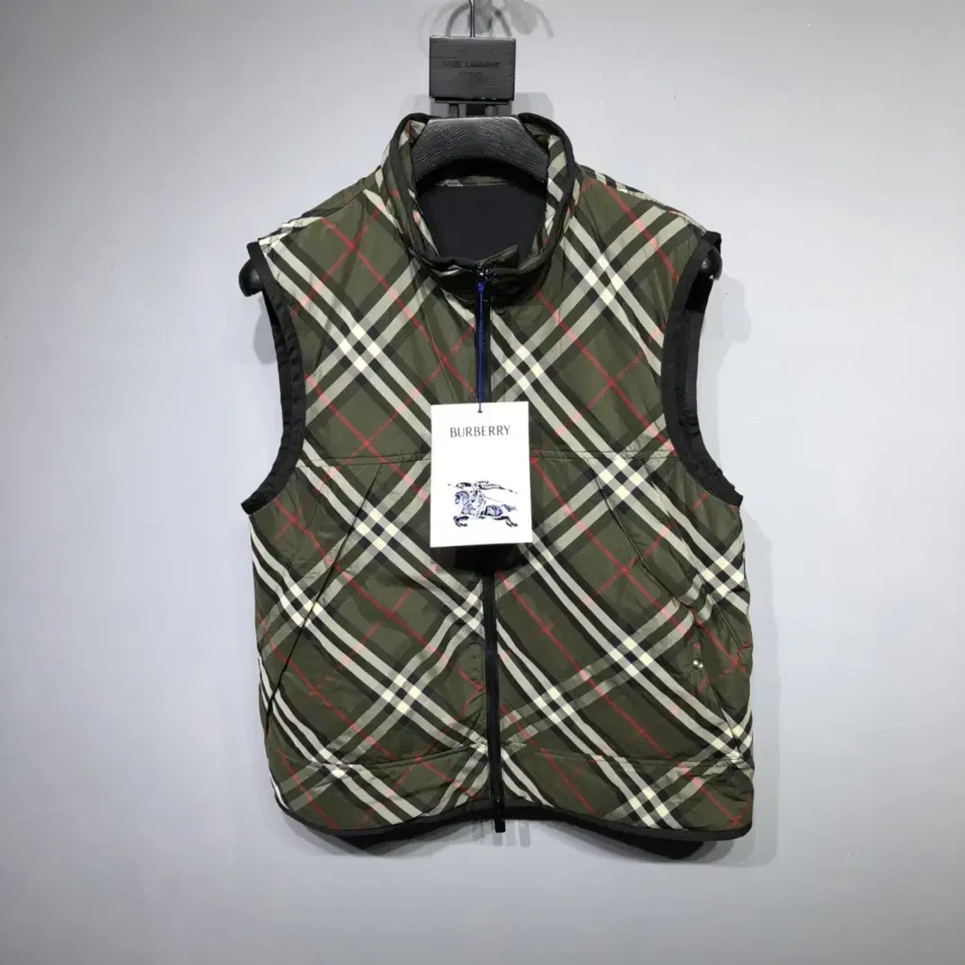 Burberry Men's Winter Check Stripe Jacket Padded Vest