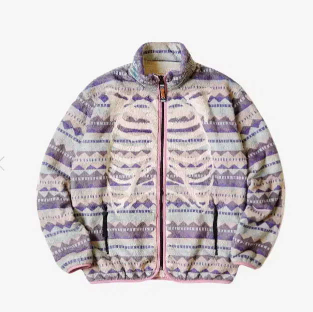 [3] Capital Ashland Stripe and Bone Fleece Zip Bloomsong Purple