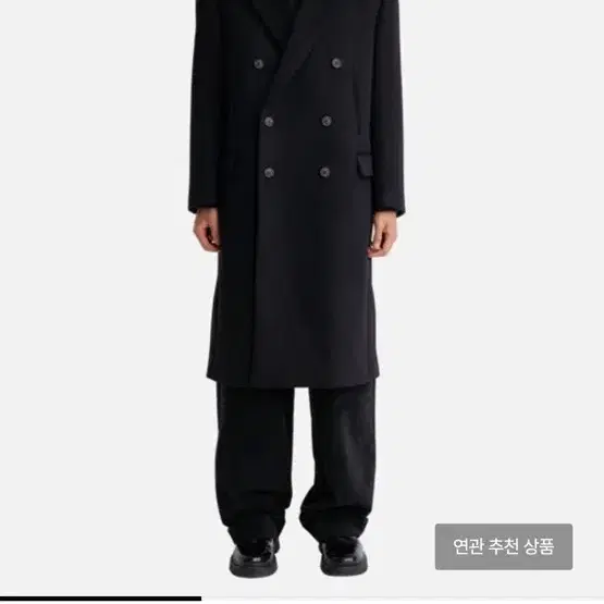 EQL Pocket Double Breasted Coat Black