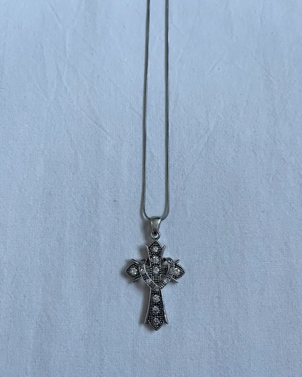 Cross&Heart Necklace Silver 925