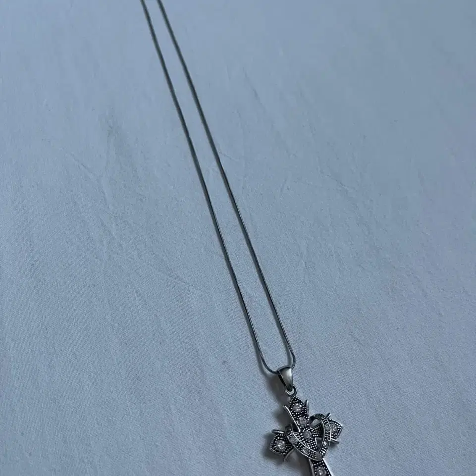 Cross&Heart Necklace Silver 925