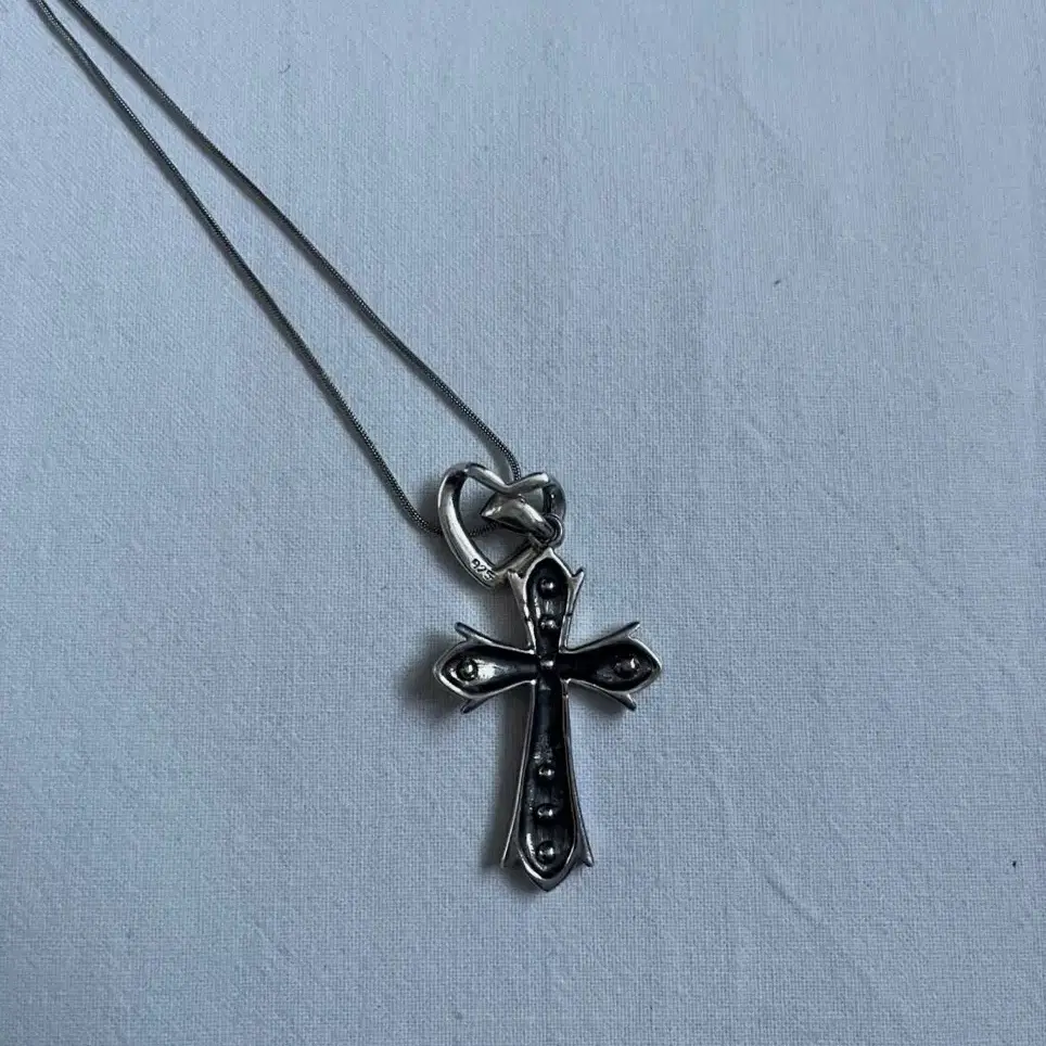 Cross&Heart Necklace Silver 925