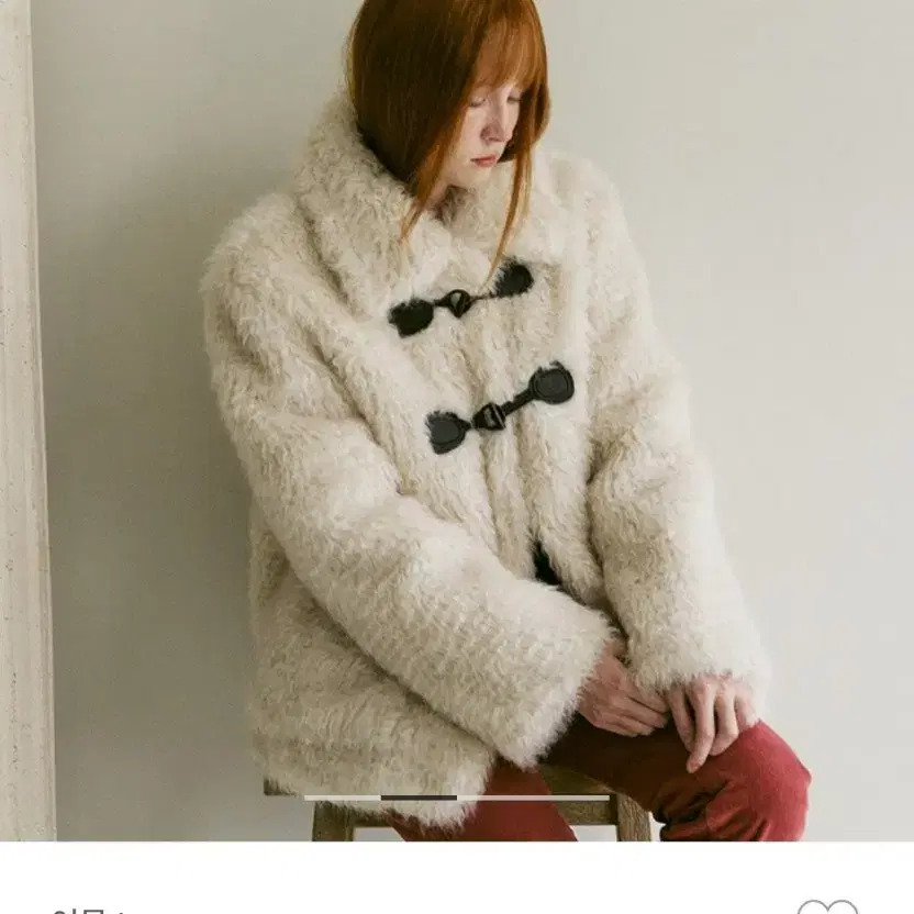 어몽 A SHEARING FUR HALFCOAT_IVORY