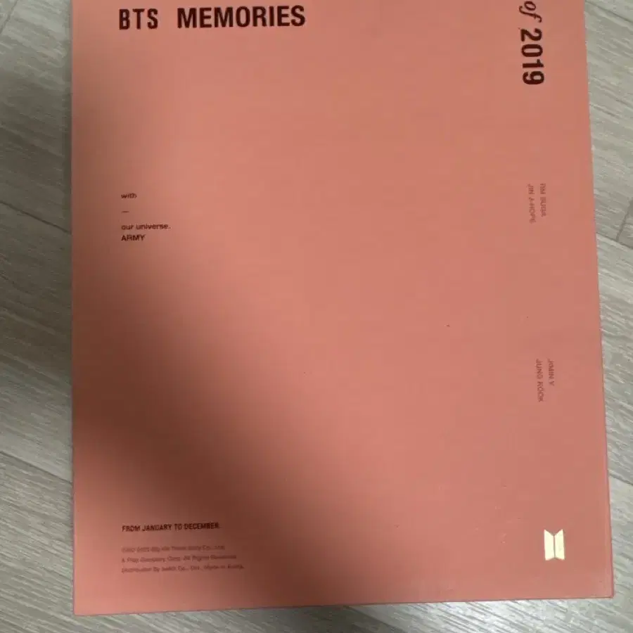 BTS 방탄소년단 MEMORIES 메모리즈 2019