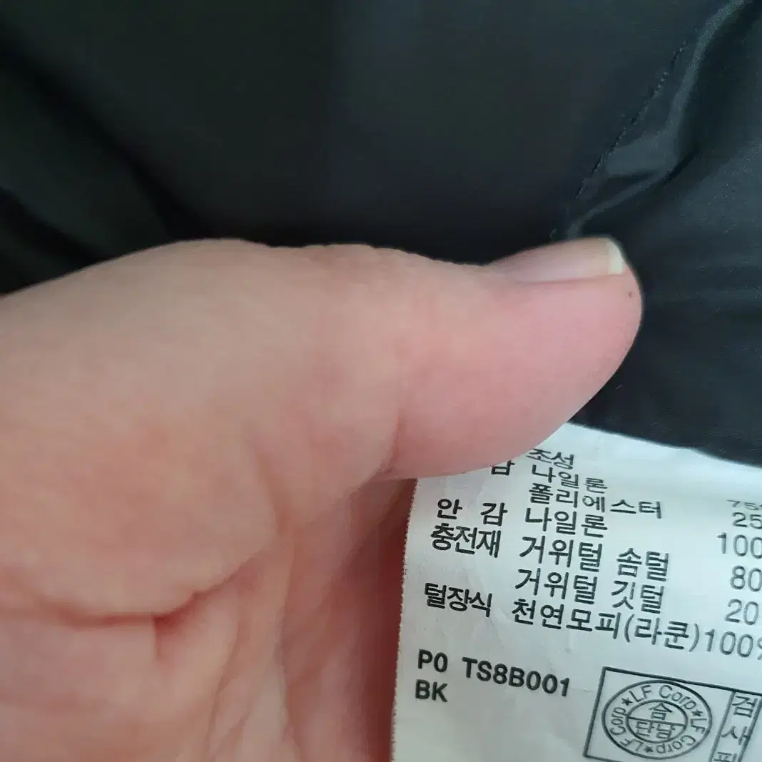 라푸마 대장급 구스다운 남성패딩(105)