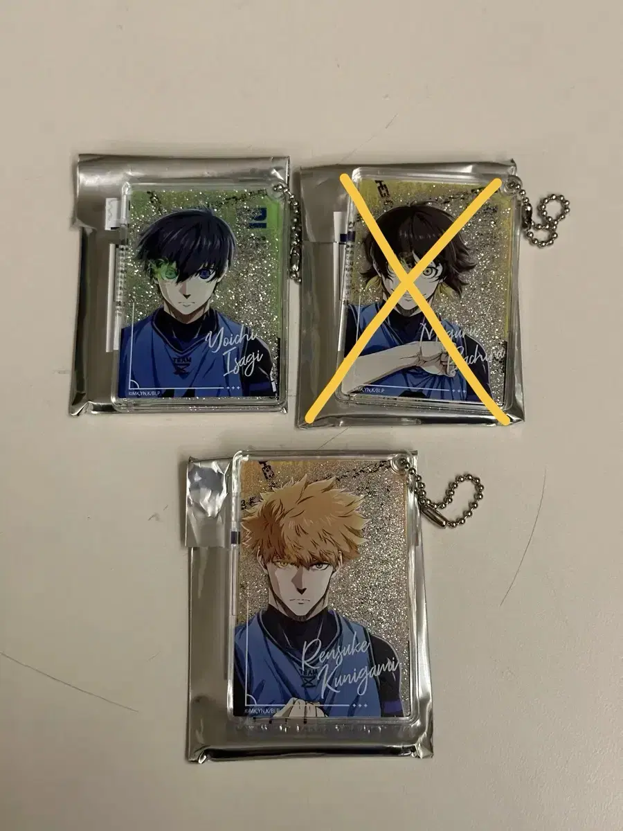 BLUELOCK Glitter acrylic Keychain keyring Yusakorota Isagi Bachira Kunigami