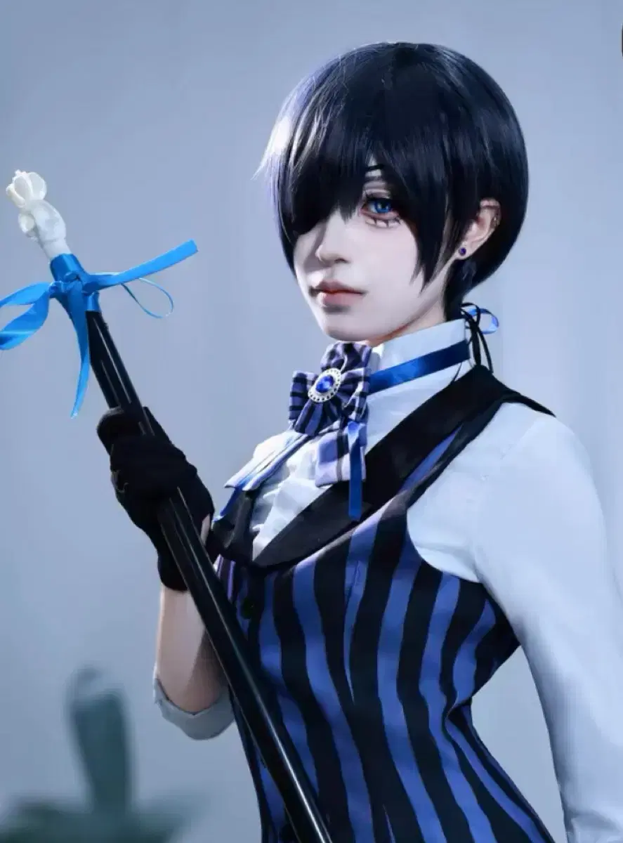 Black Butler Ciel Phantomhive Plainclothes Cosplay Set sell + Wig