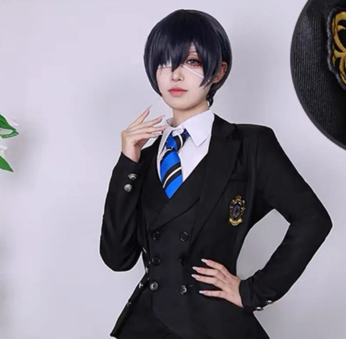 Black Butler Ciel Phantomhive Suit Cosplay Set sell + Wig