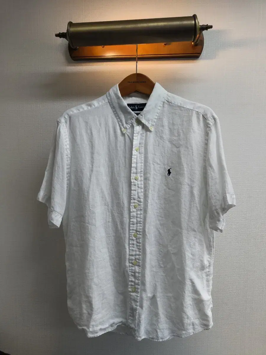 XL) Polo Ralph Lauren Custom Fit Linen Short Sleeve Shirt