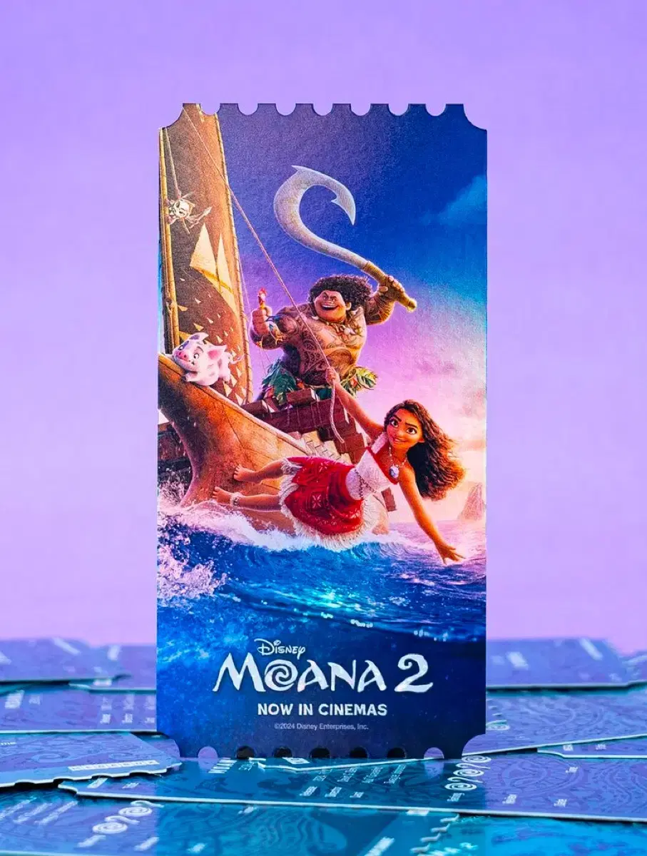 Moana 2 Early Bird poster + Original Ticket OT Mebak Megabox Proxy Receipt