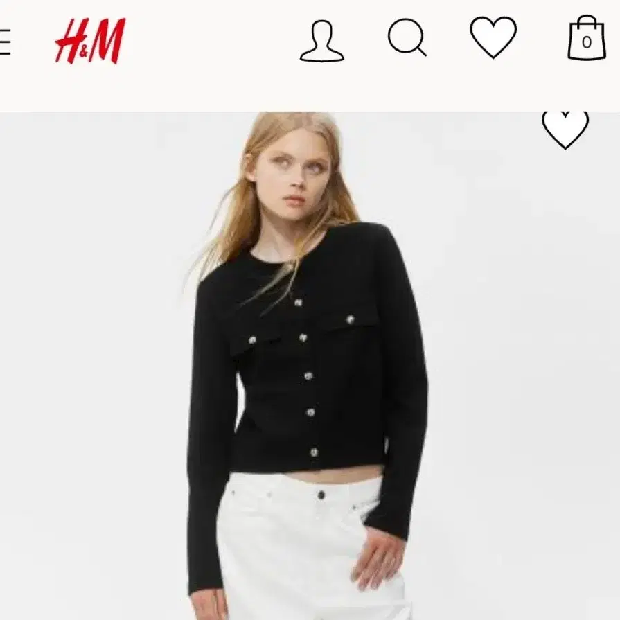 새상품 h&m hnm 자켓 저지 가디건