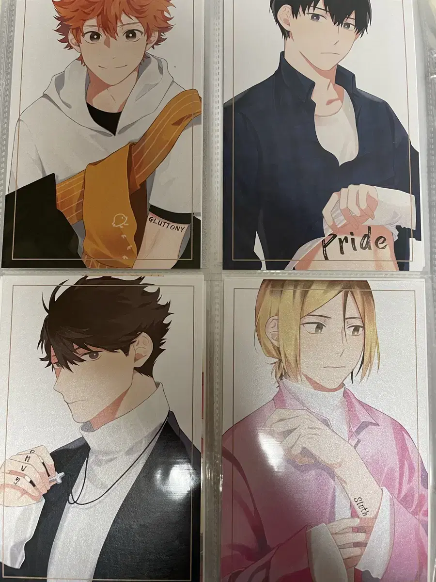 Haikyuu hinata Kageyama Oikawa Kenma Tattoo Unofficial postcard Set