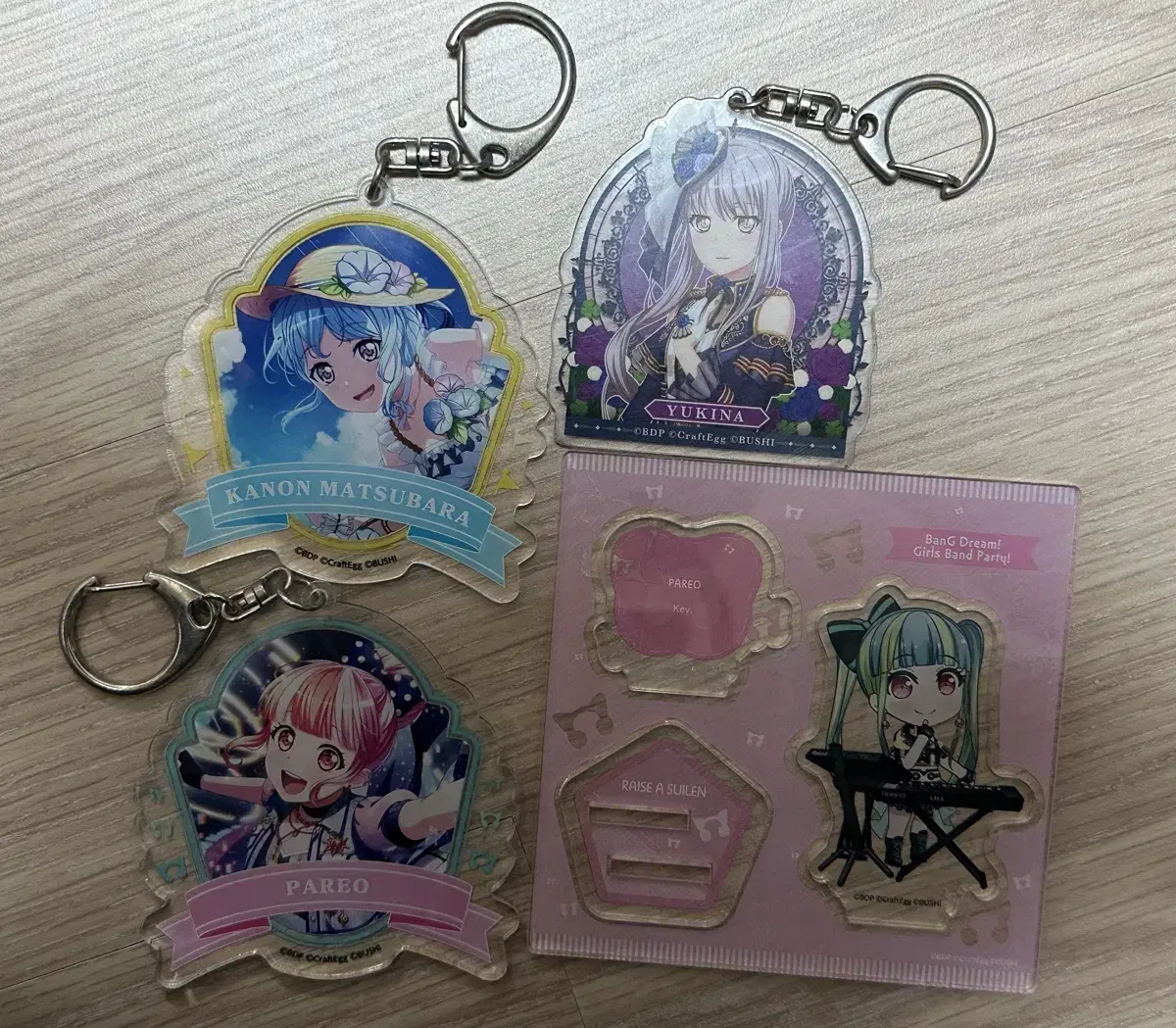 Bangdream Kanon Yukina Pareo keyring acrylic