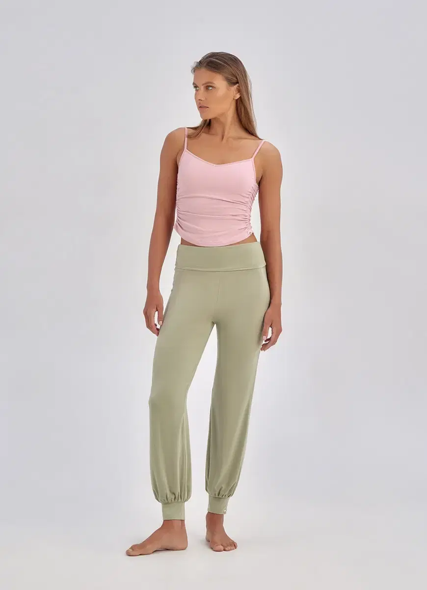 부디무드라 Simple pot ankle pants_Tea XS