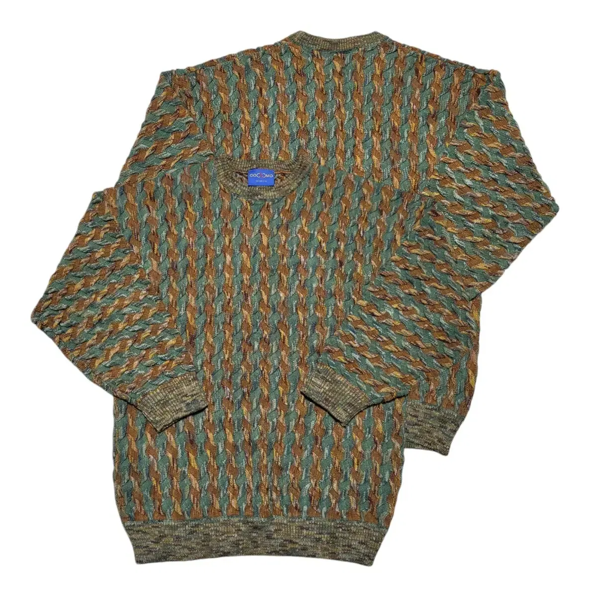 Vintage Knit VTG Cable Knit Ethnic Knit Kuzi Knit