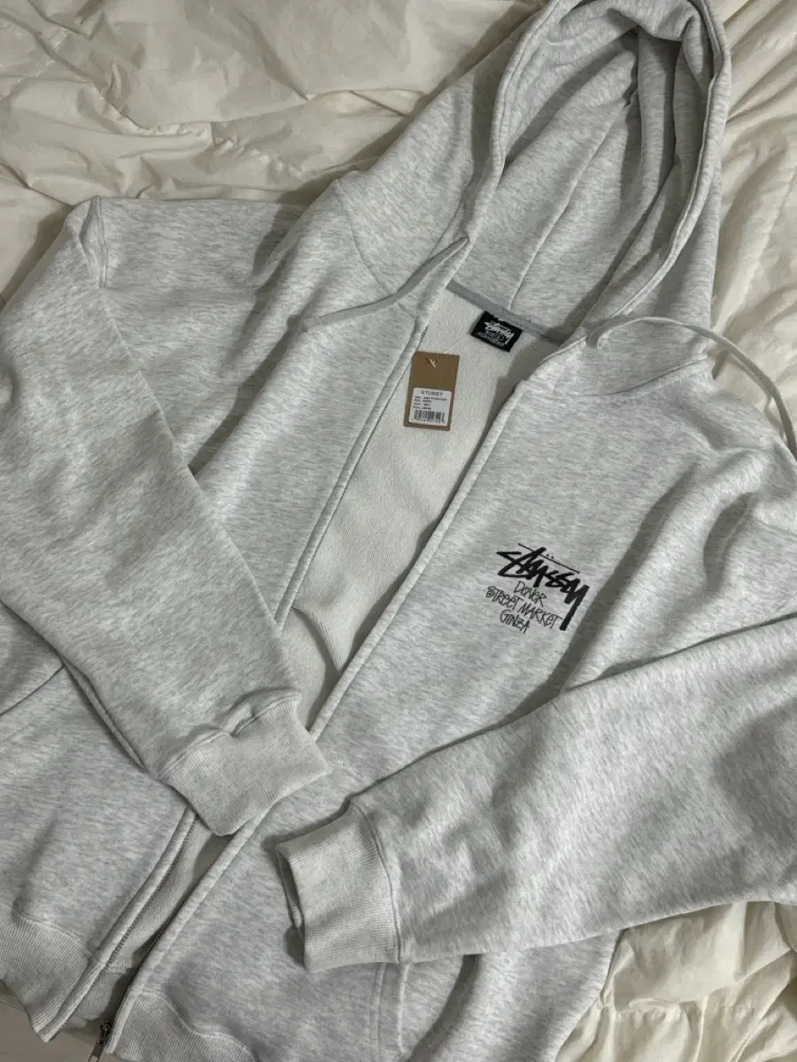 Stussy Dover StreetGinza HoodieZipped Up GreyL