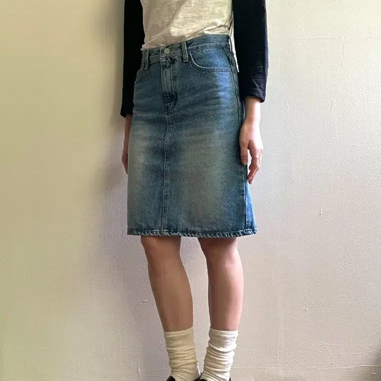 쉬이즈큐트 kitty denim skirt 2size