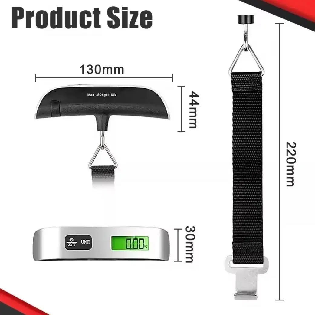 50kg 휴대용 저울 디지털 LCD 디스플레이 전자 저울 무게