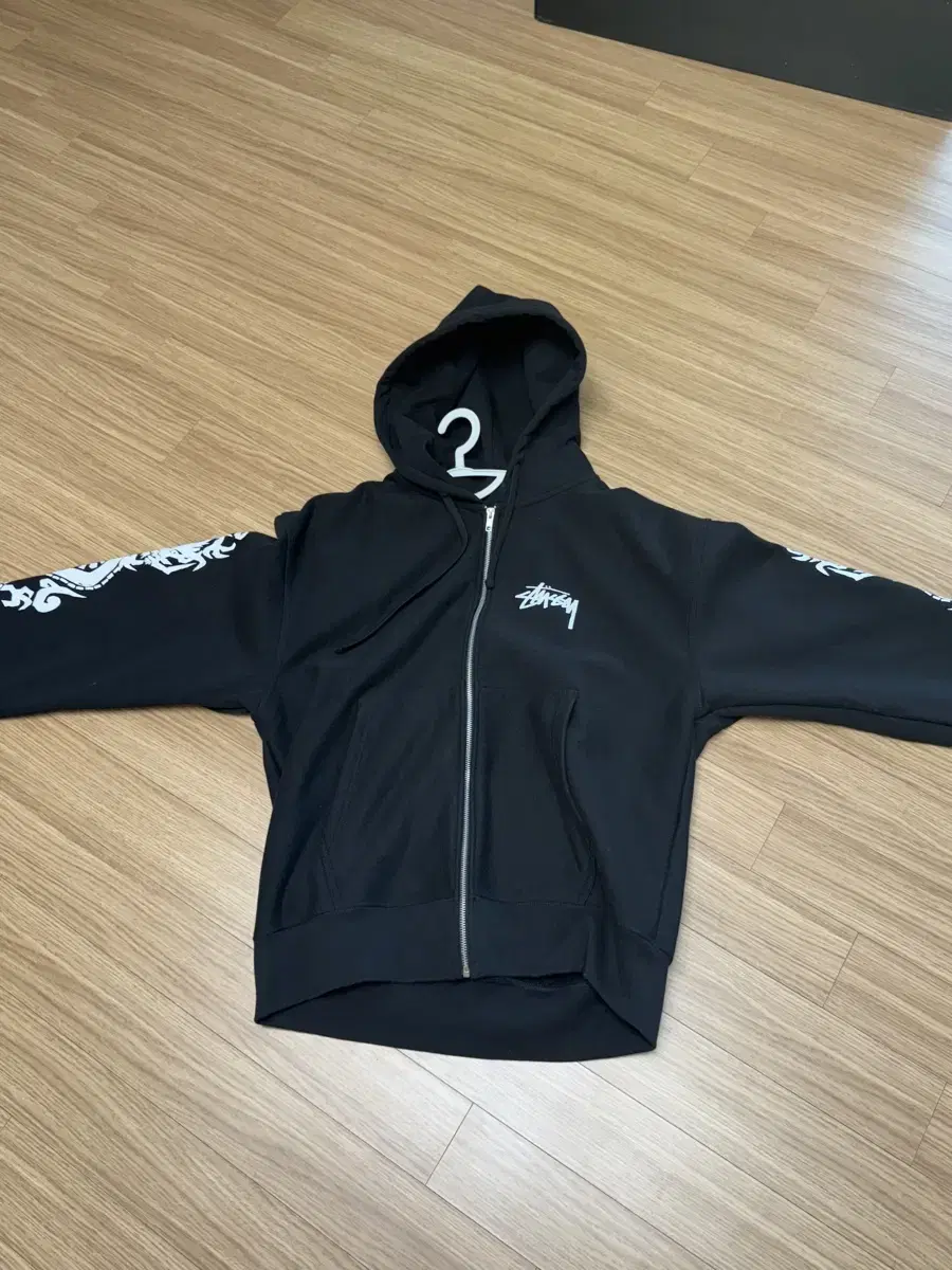 Stussy Dragon HoodieZip-up L Black